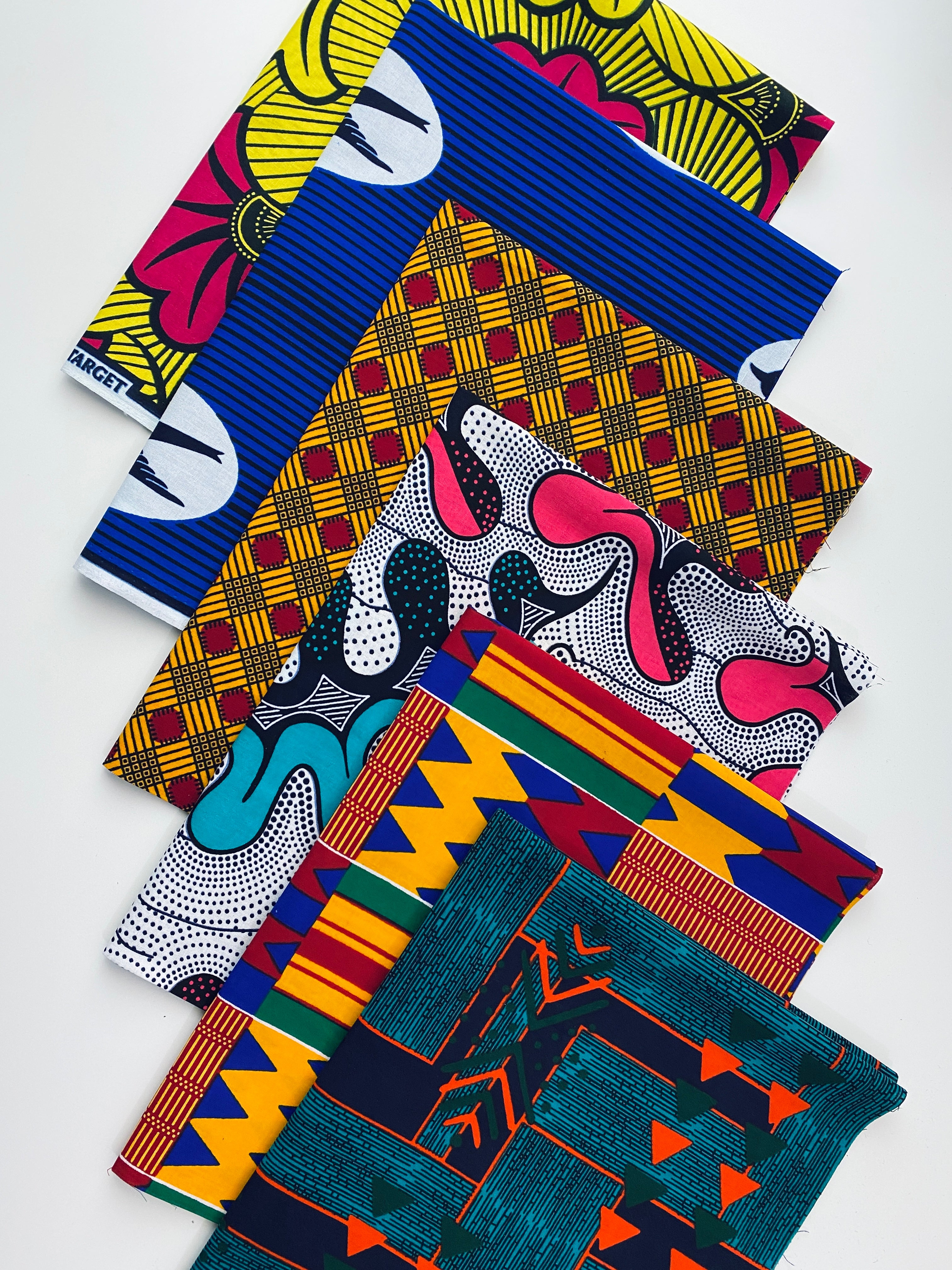 variety of african fabric fat quarter pre-cuts