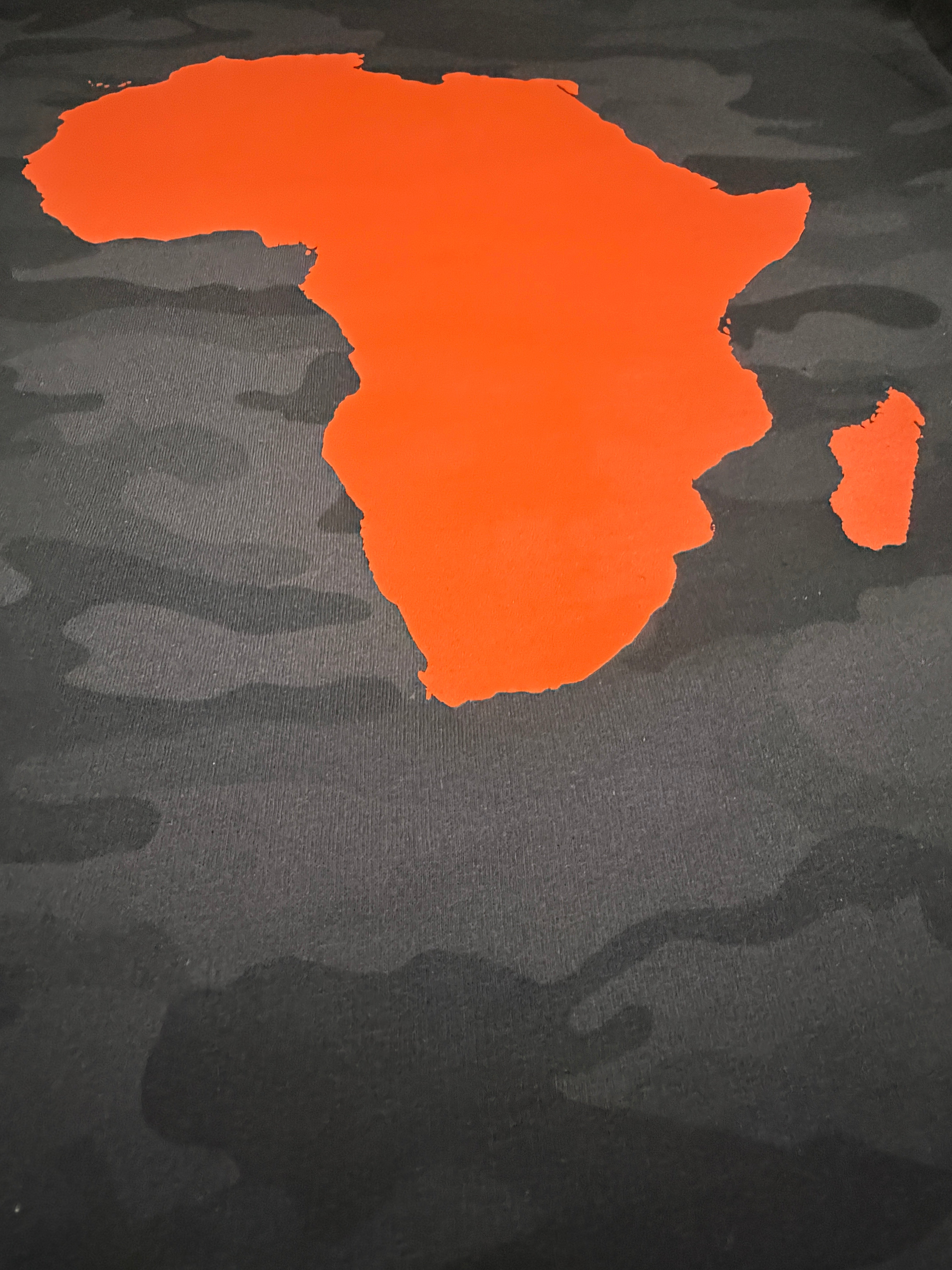 Africa Map Sweatshirt - Black Camo