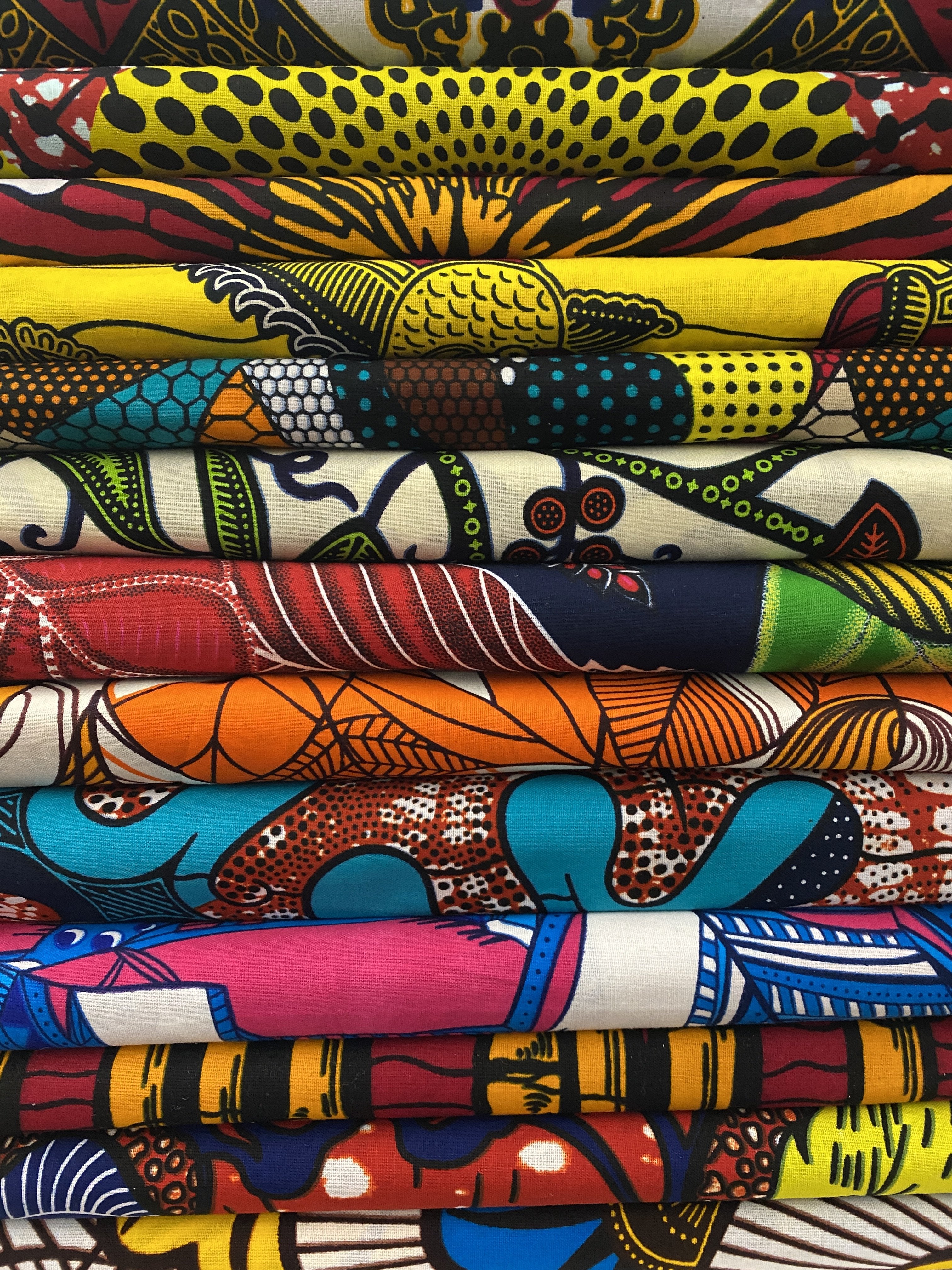 African Fabric Bundle, Ankara Fabric Scrap Pack, Small Scrap