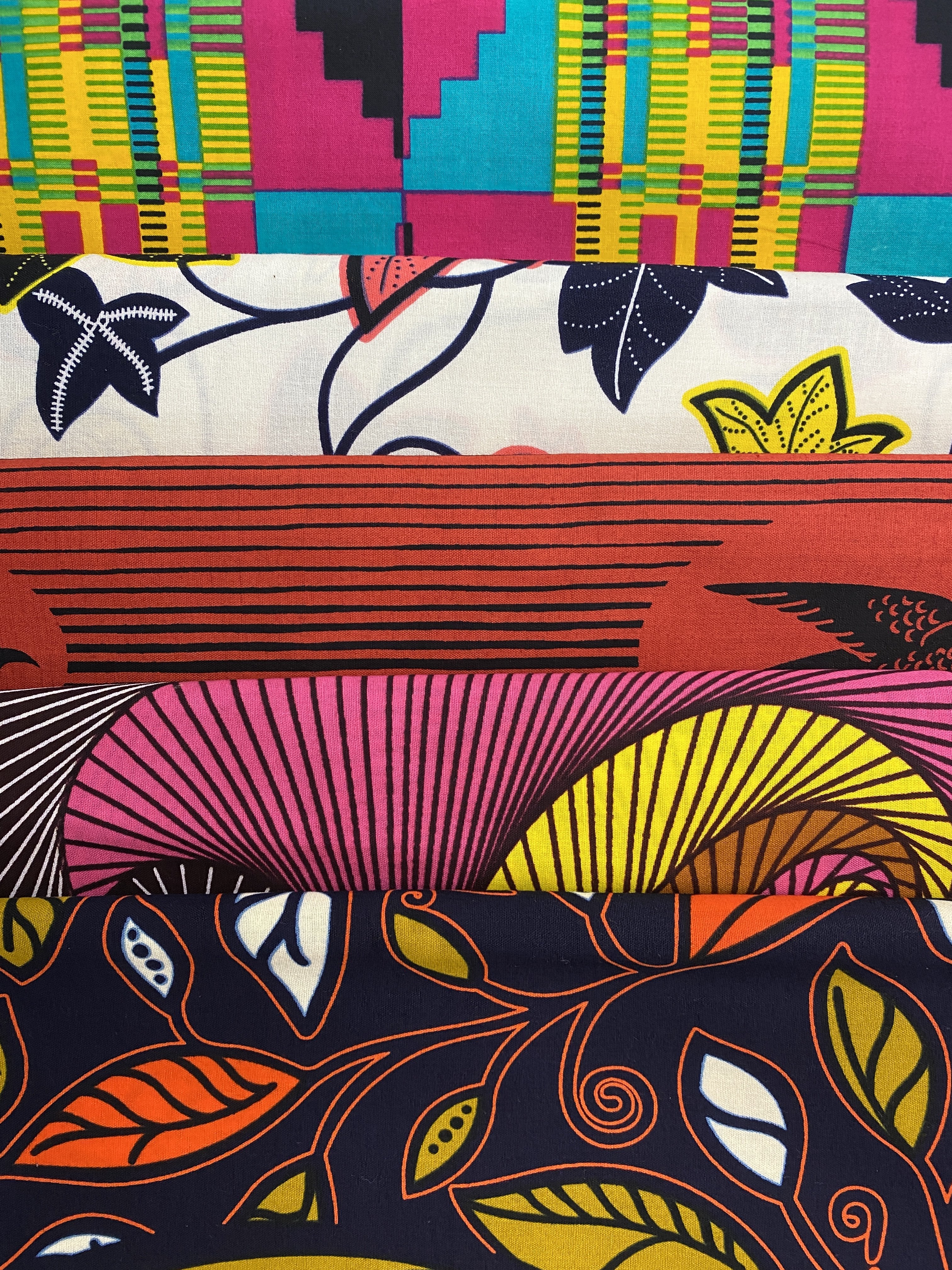 African Fabric Fat Quarter Bundle - Wax Mix