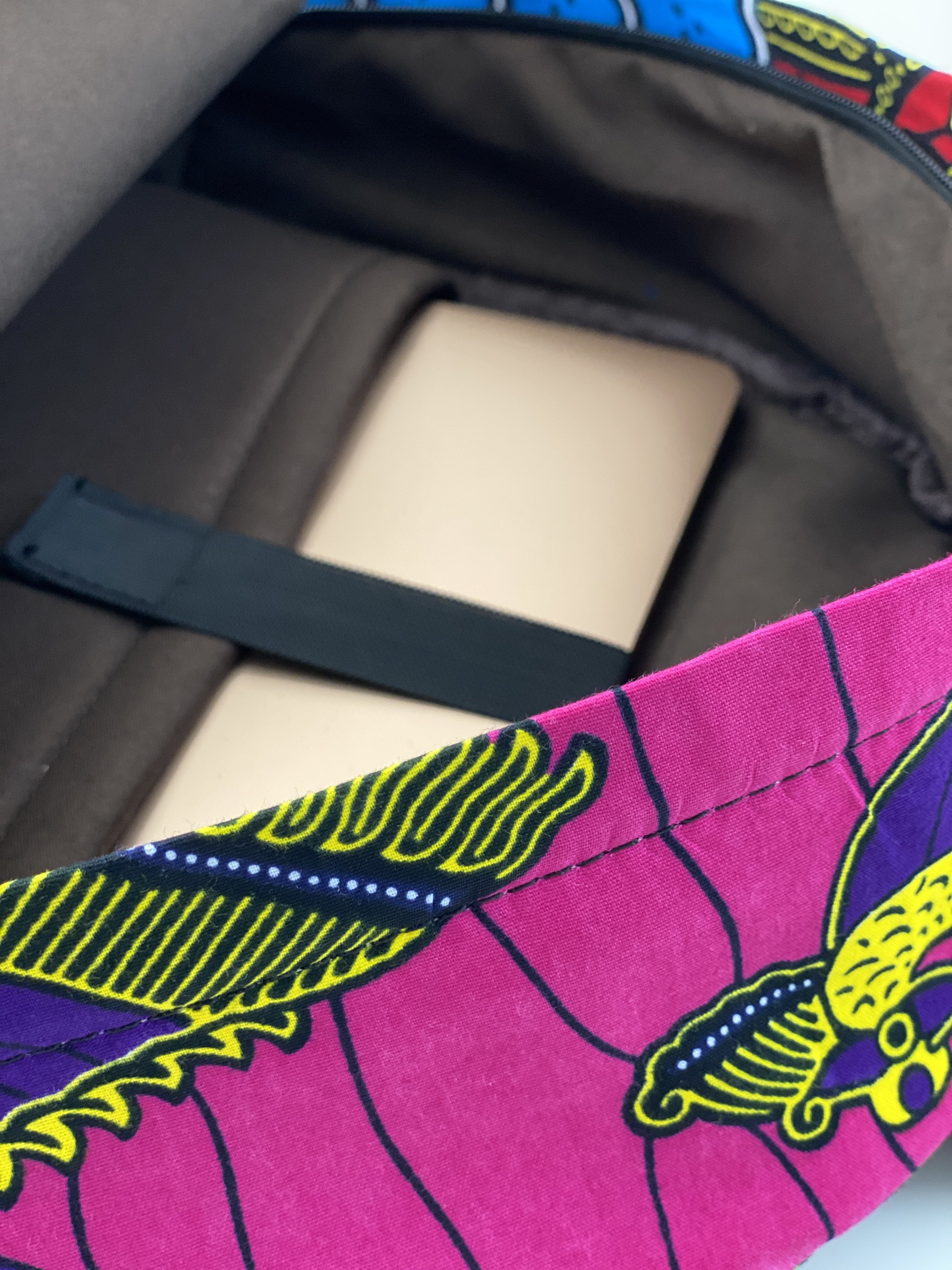 African Print Backpack - Multi Print