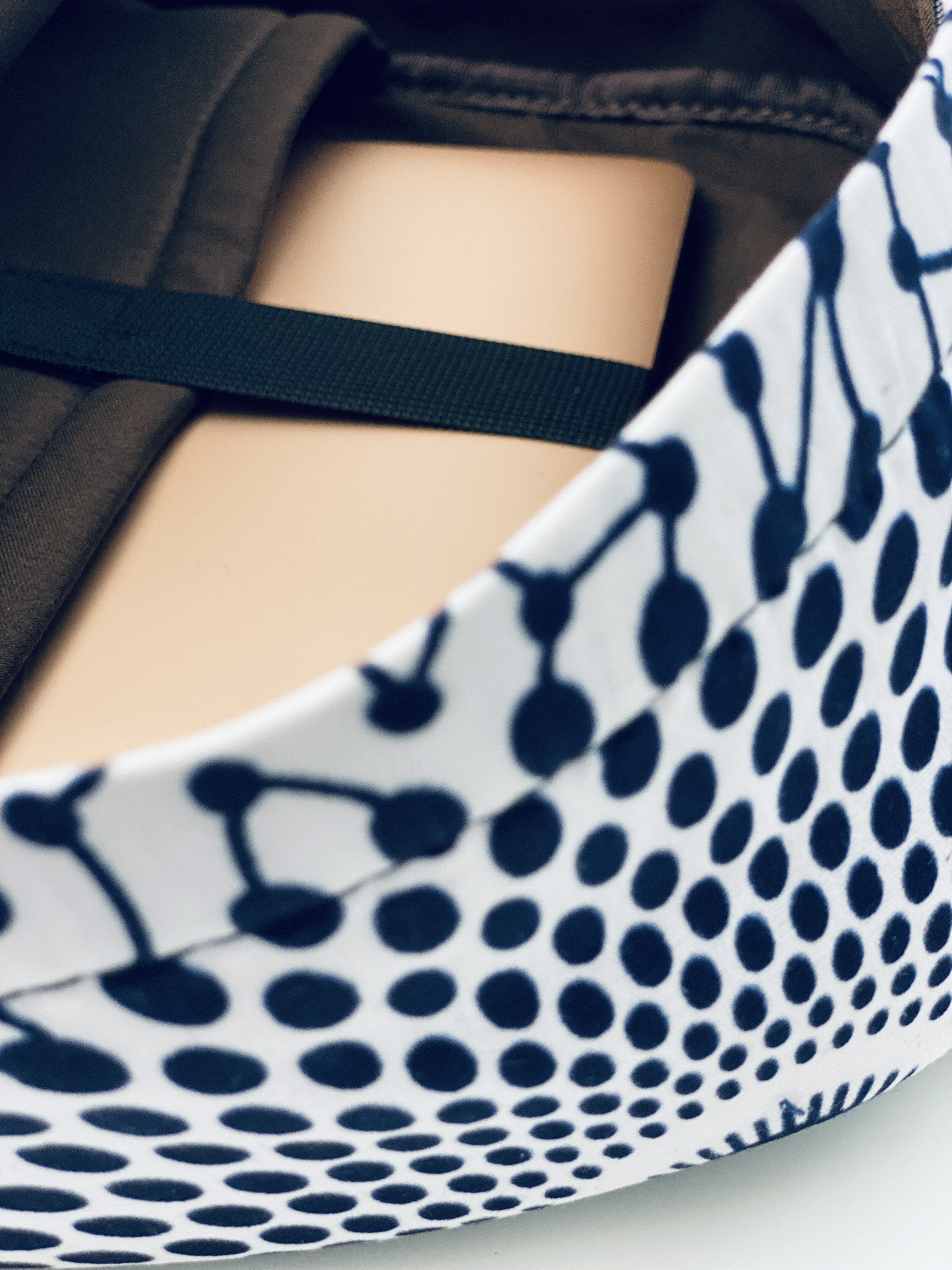 African Print Backpack - Record White