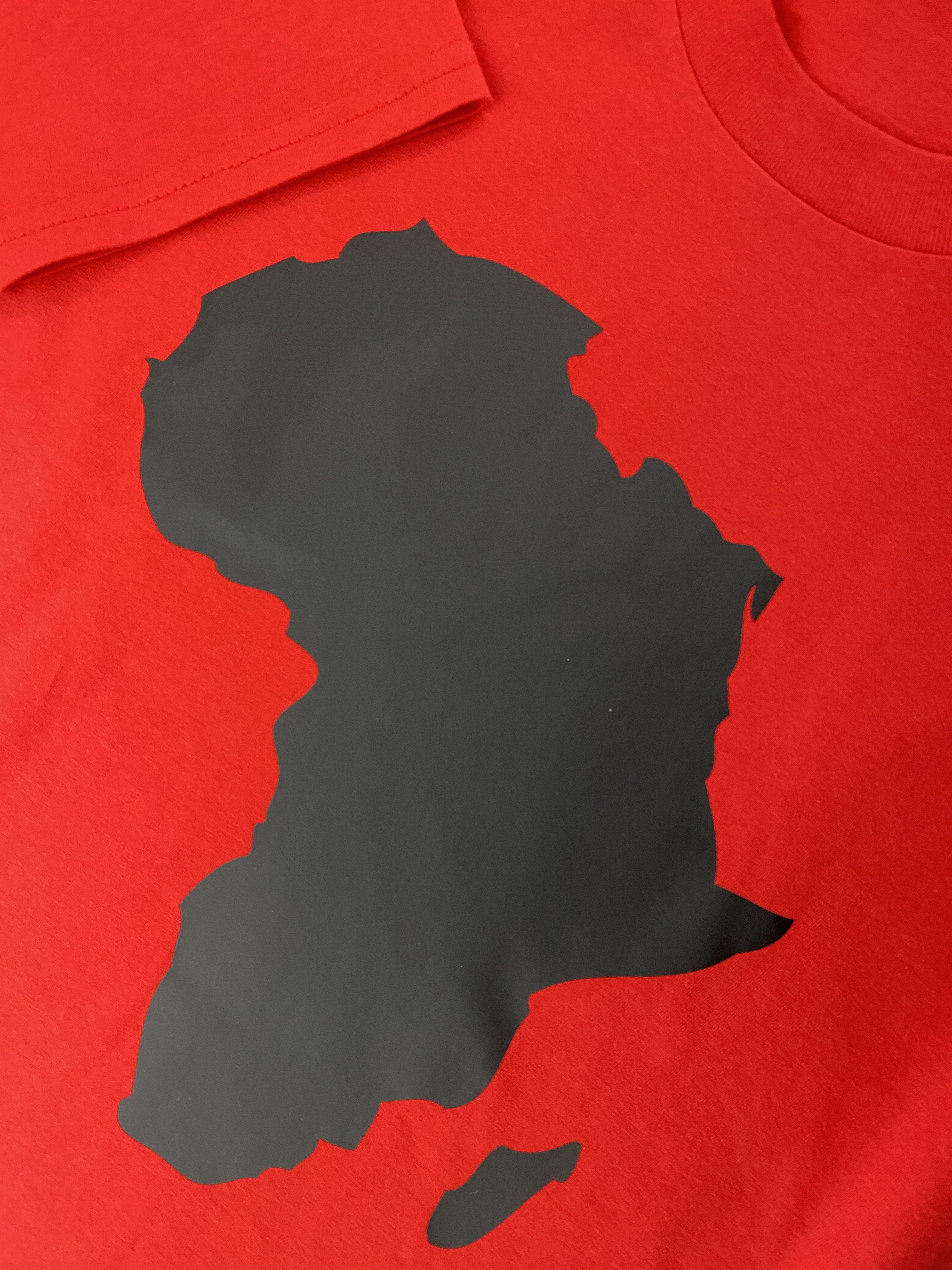Afrika Map T-Shirt - R/B