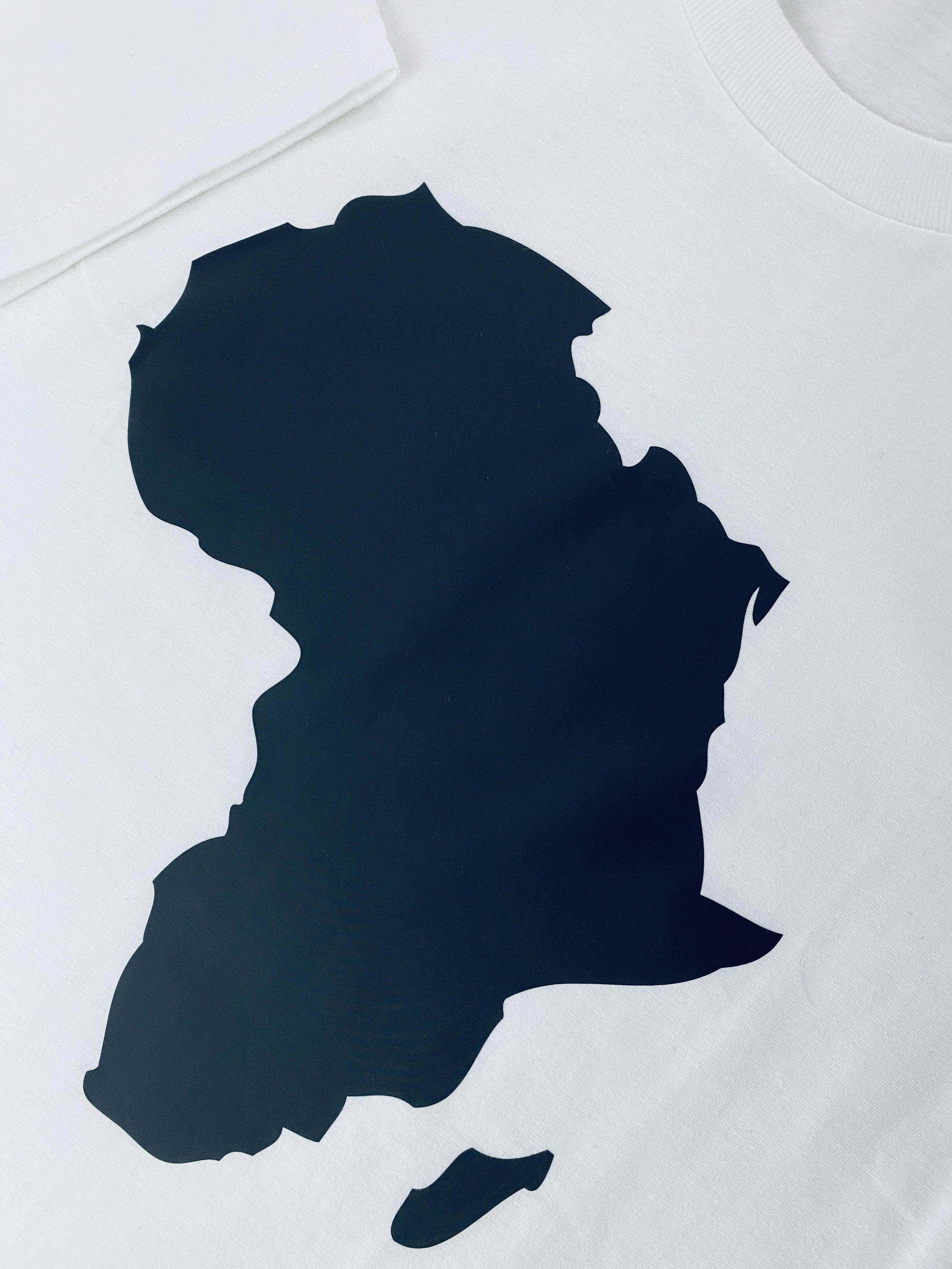 Afrika Map T-Shirt - W/B