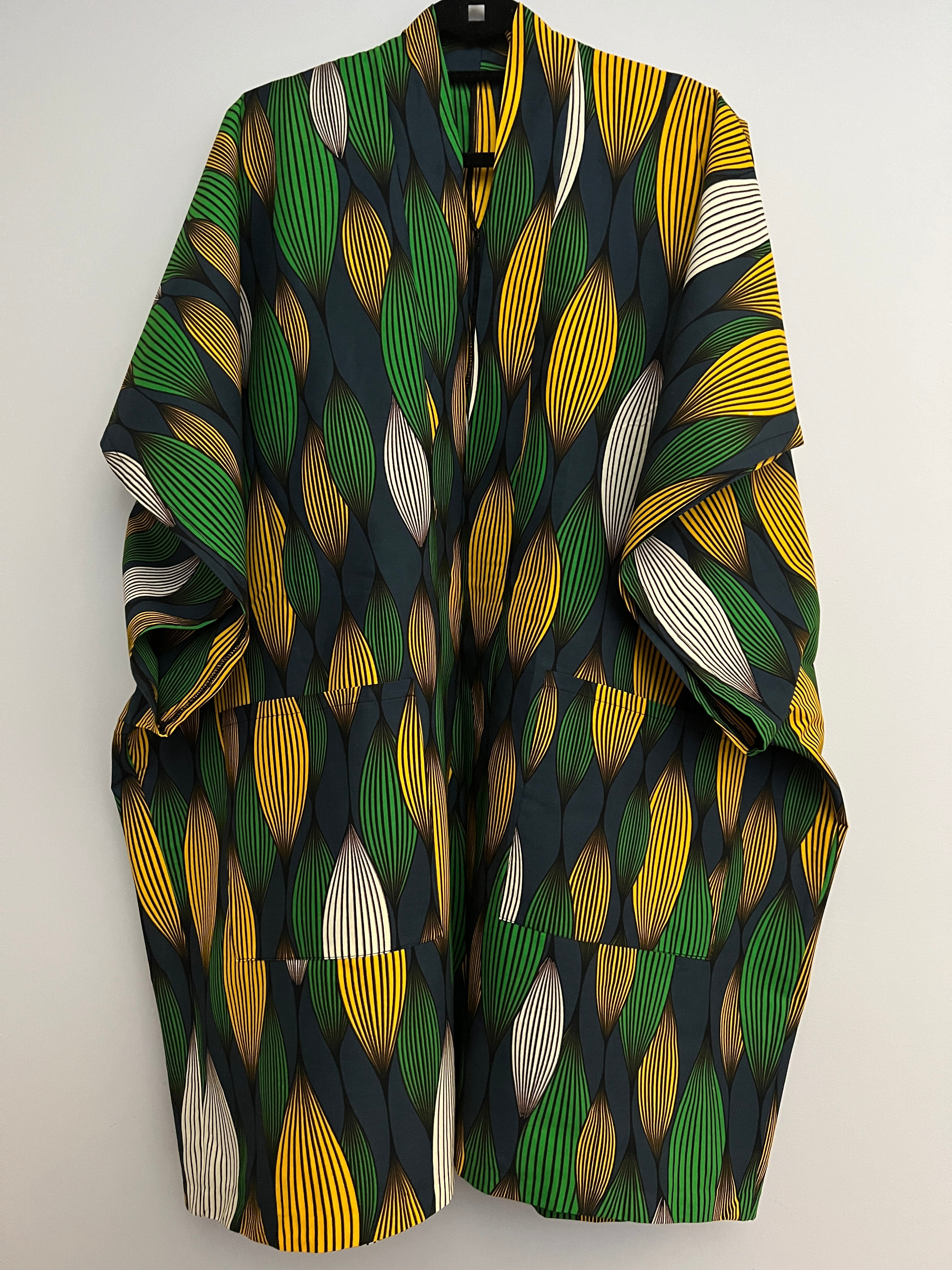 green african fabric kimono