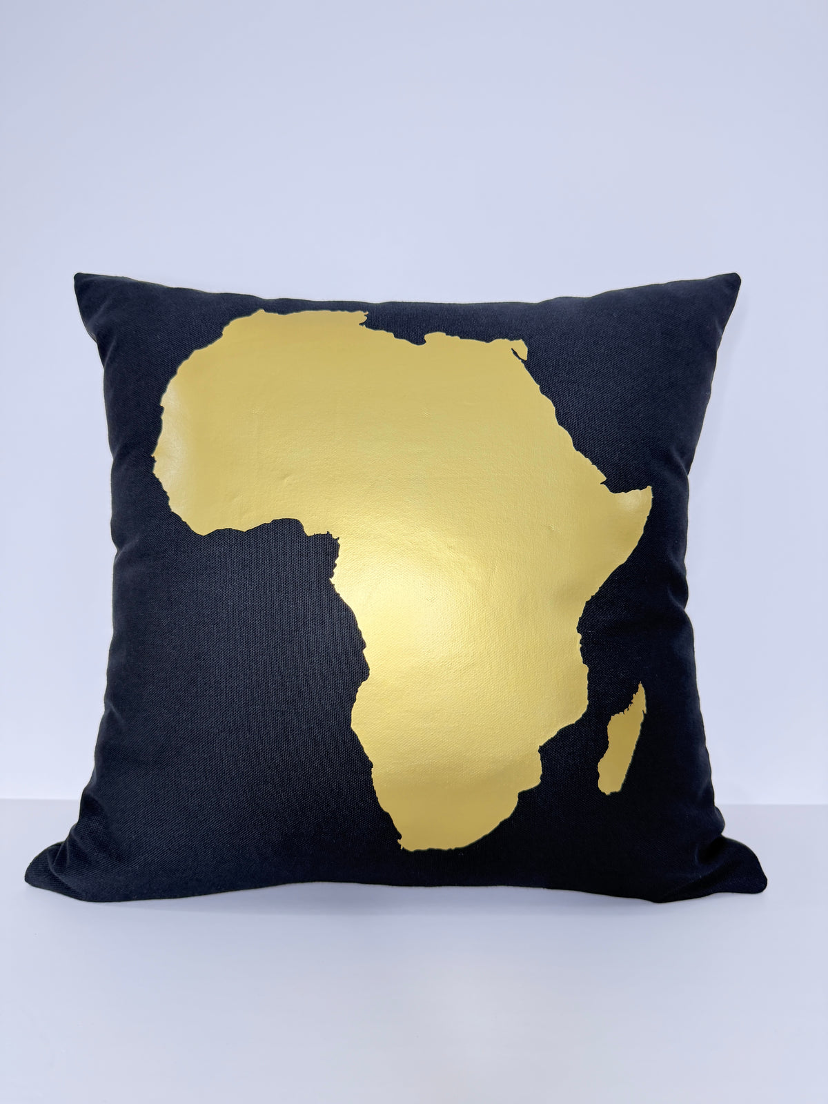 Africa Map Pillow Cover – 54 Countries of Africa - Black