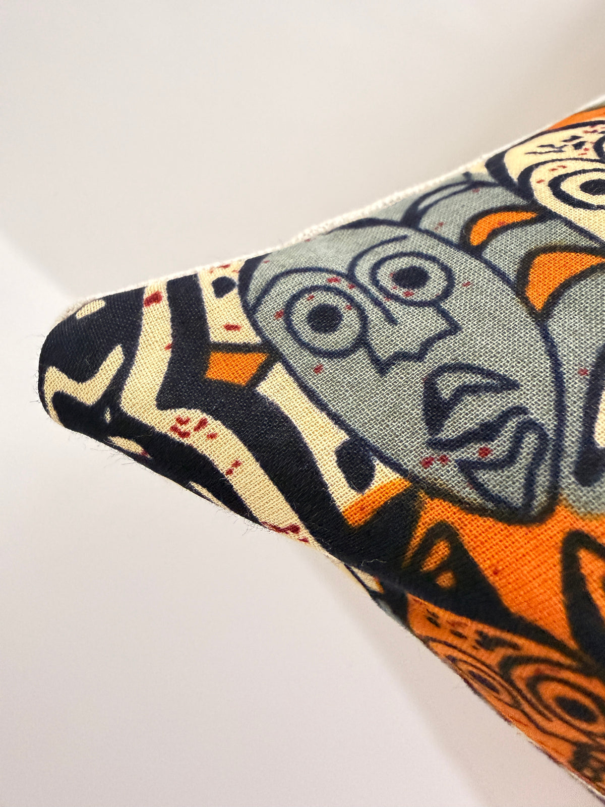 Ankara Tribal Mask Pillow Cover