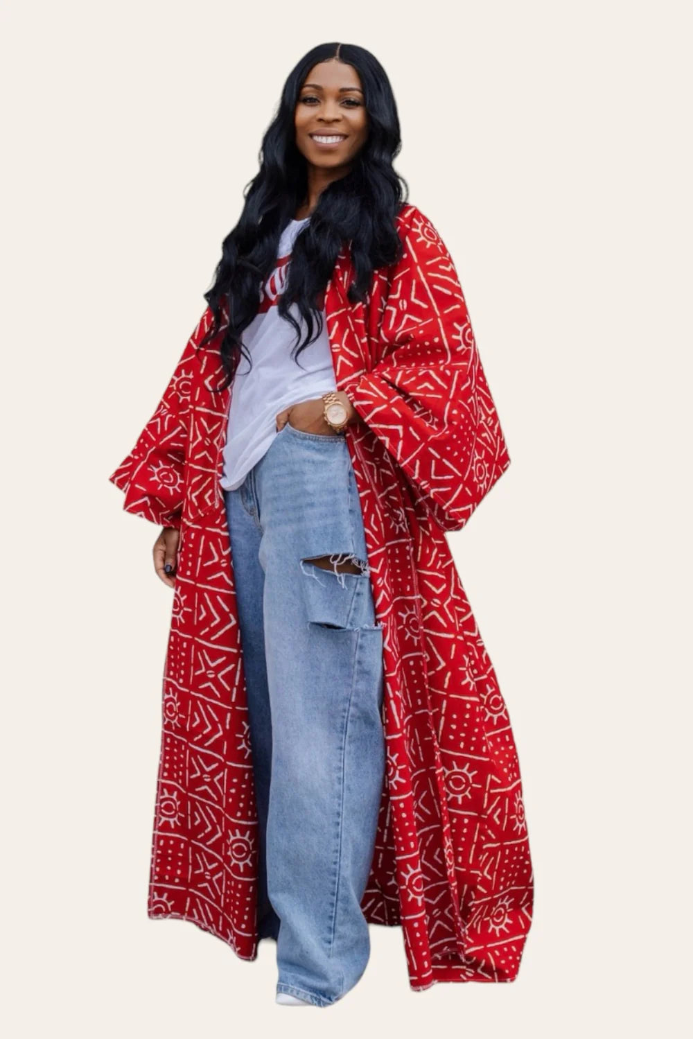 Kimono con estampado africano - 1753415