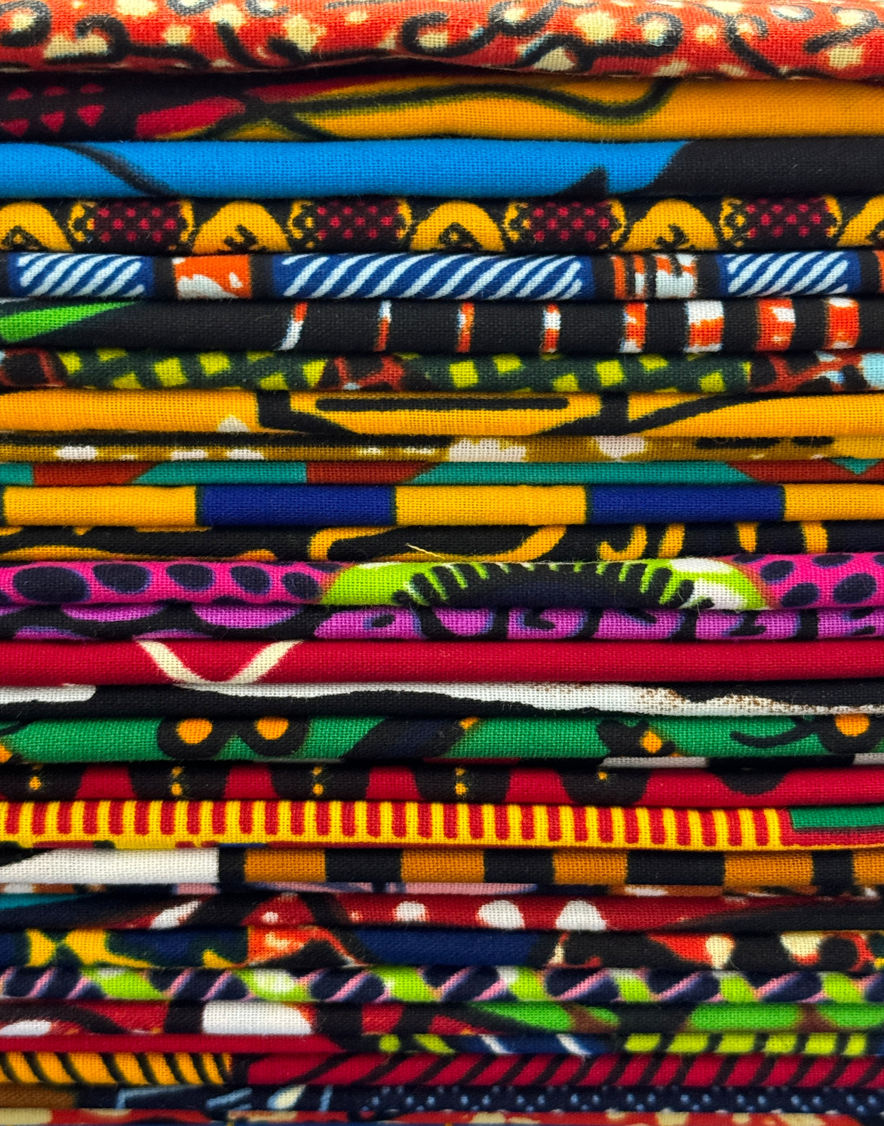 African Fabric Scraps - Tribal