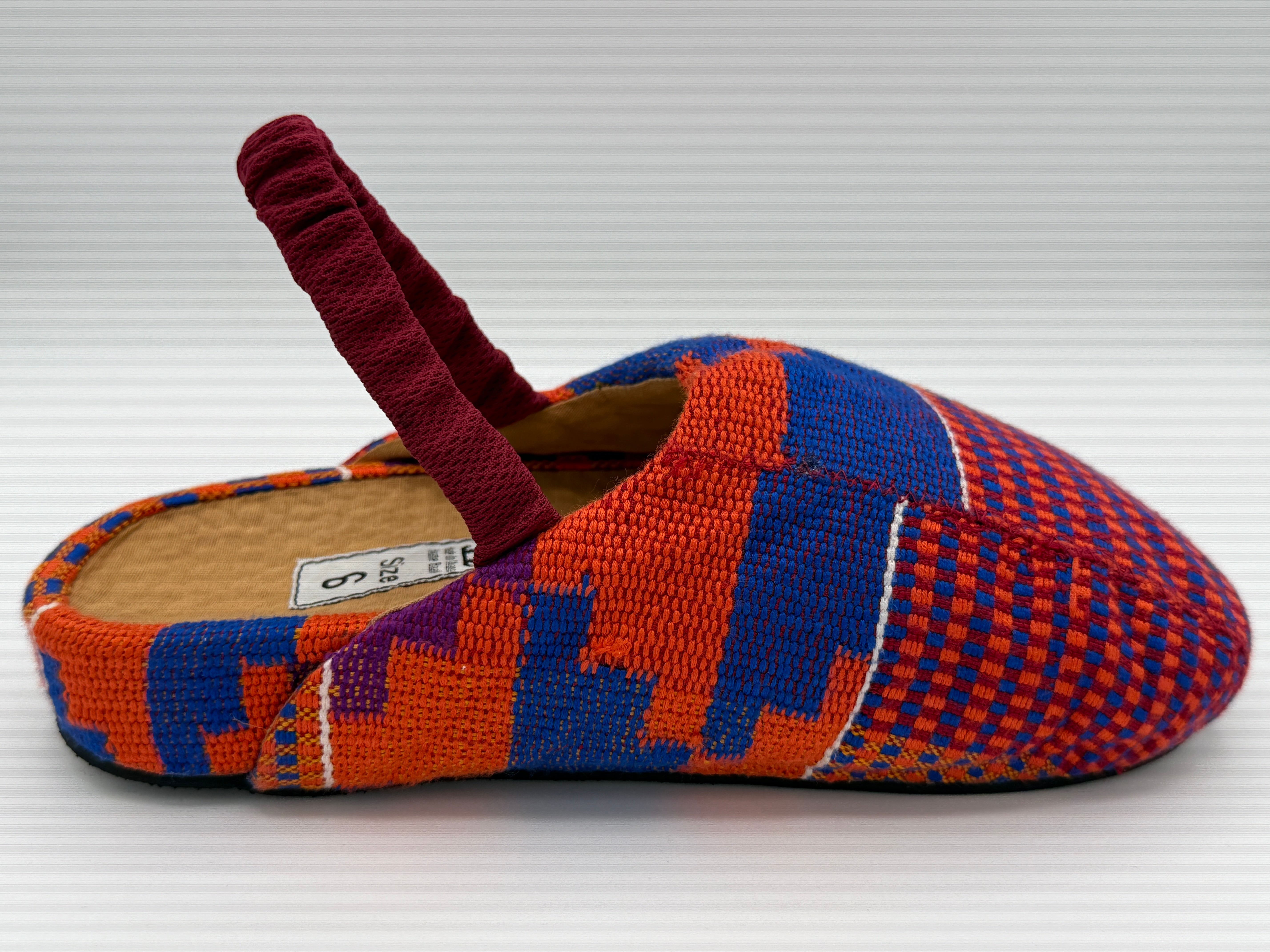 Maakye Kente Handwoven Mule - Purple