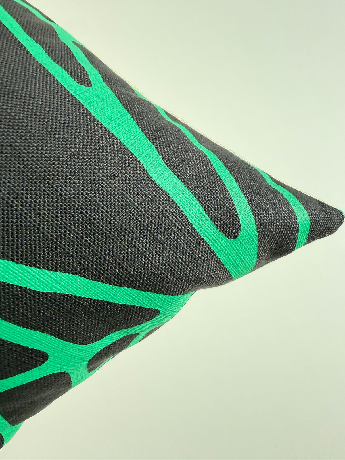 African Print Pillow Cover - Oversized Leaf Design GG