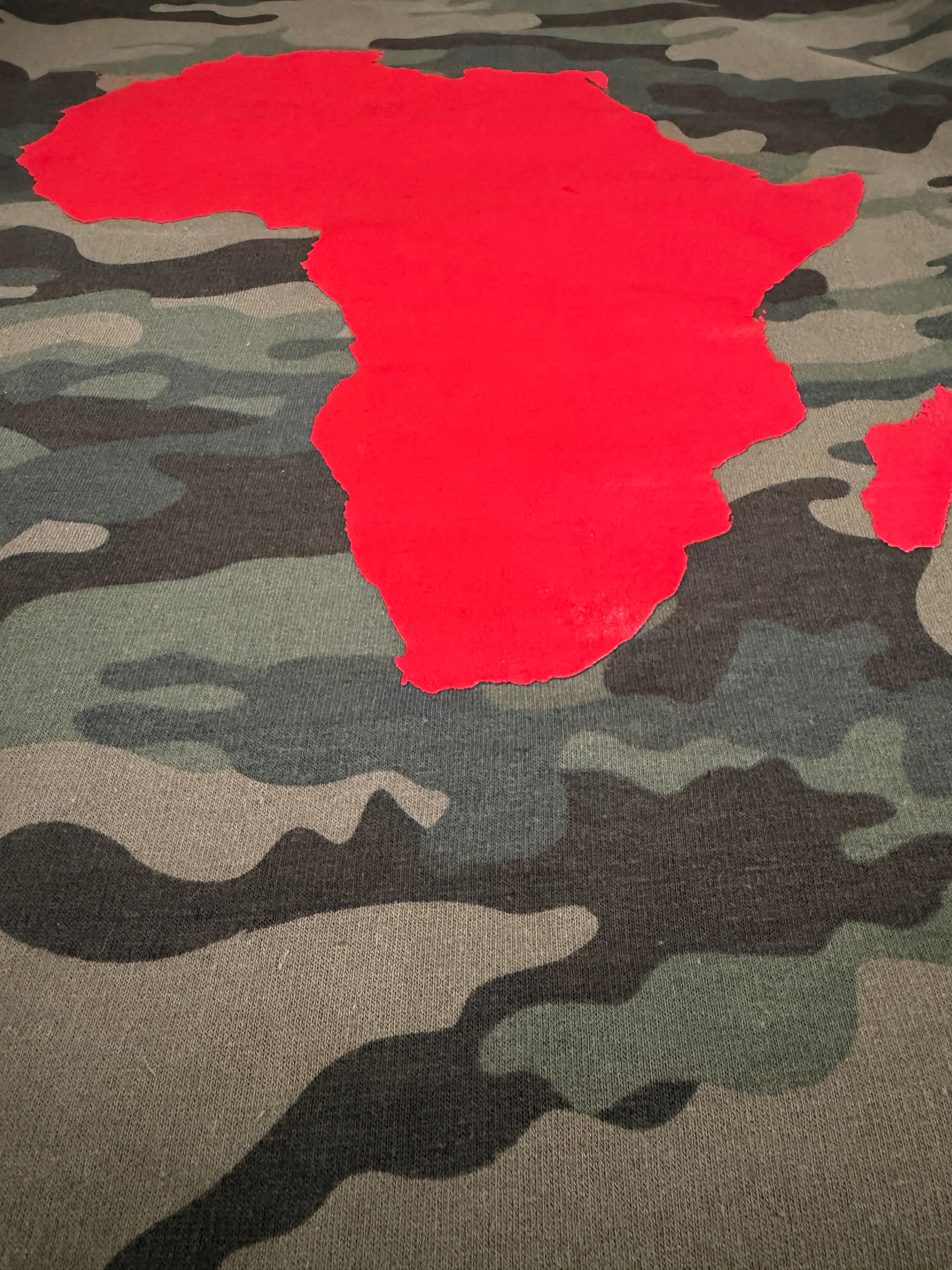 Africa Map Sweatshirt - Army Camo