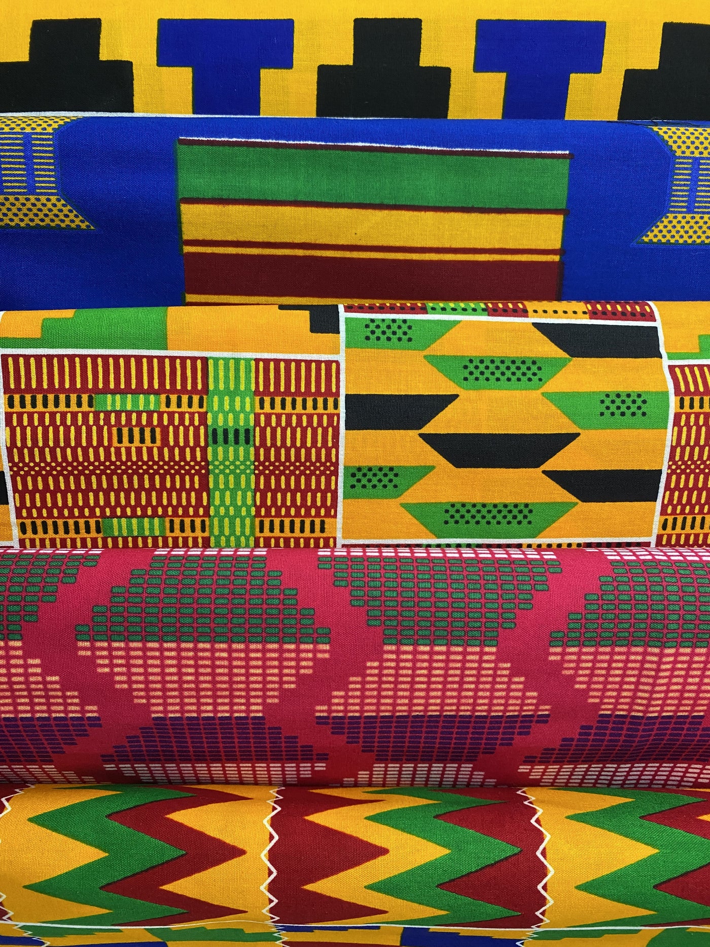 Paquete de cuartos gordos de tela africana - Kente