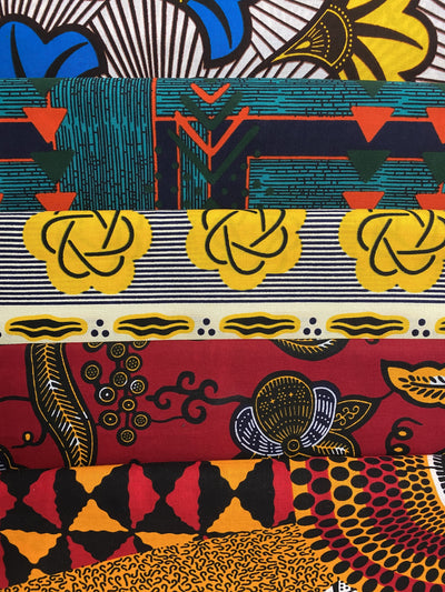 African Fabric Fat Quarter Bundle - Wax Mix