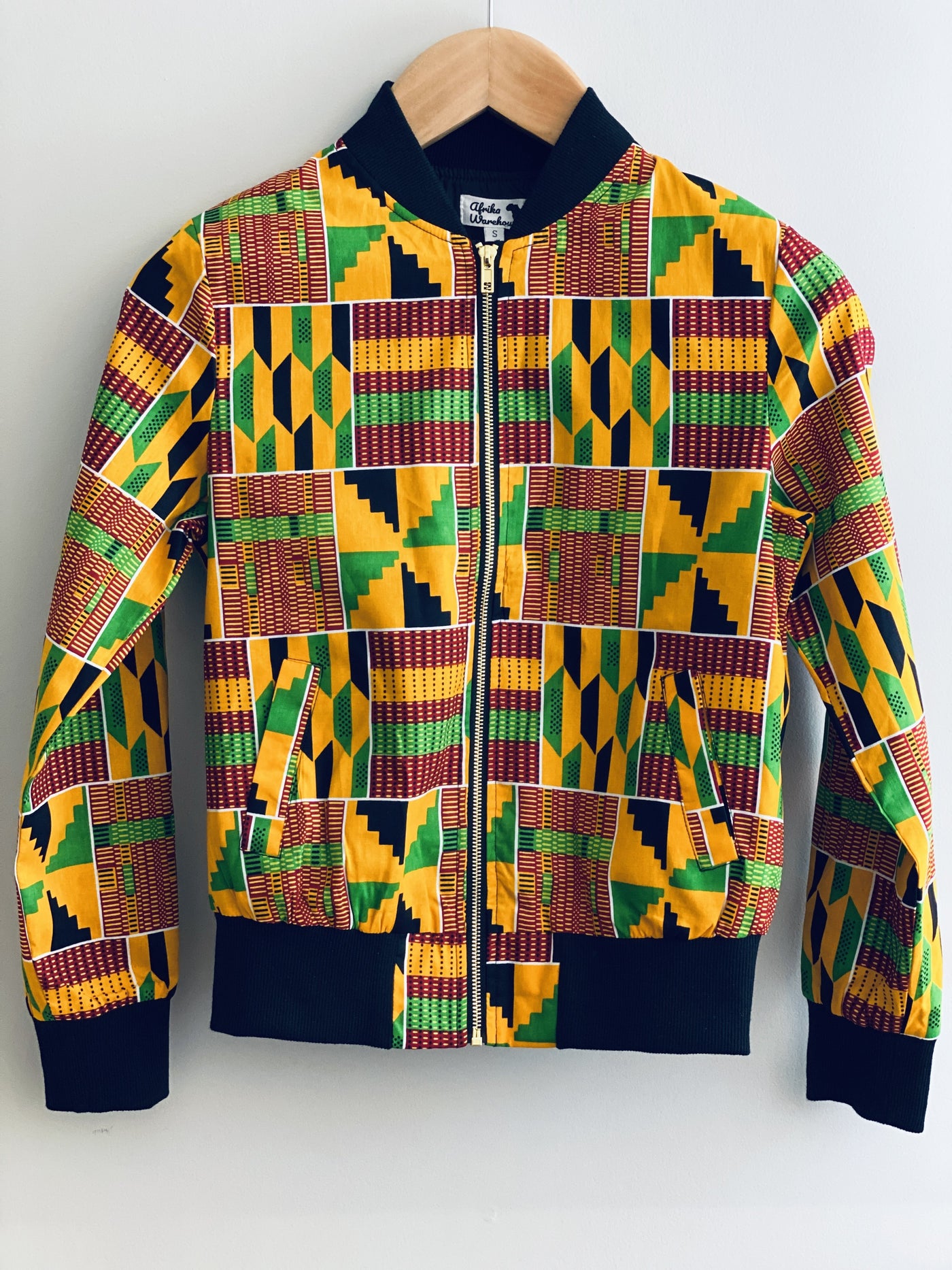 Men's African Print Kente Bomber Jacket