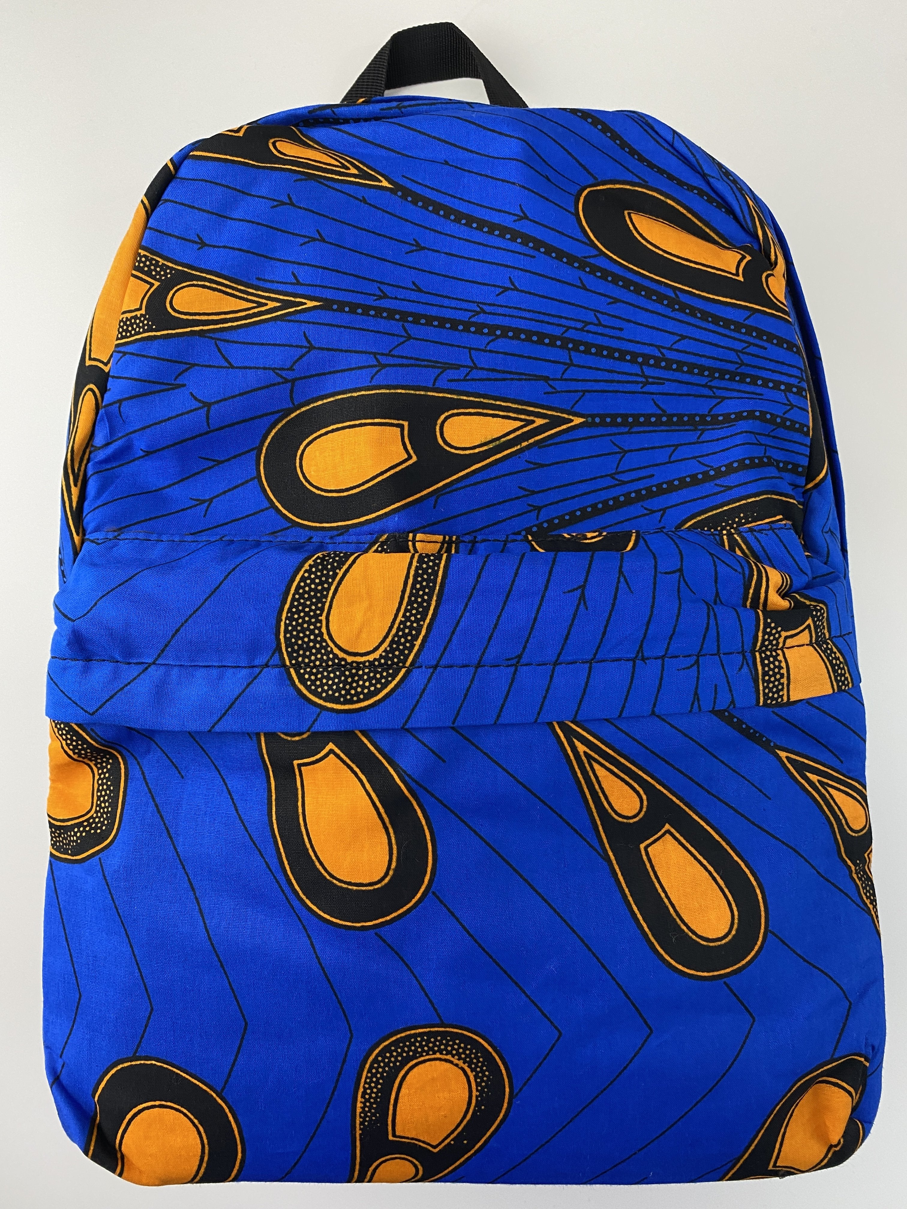 Blue Funky Backpack, African Print Backpack, African Bags