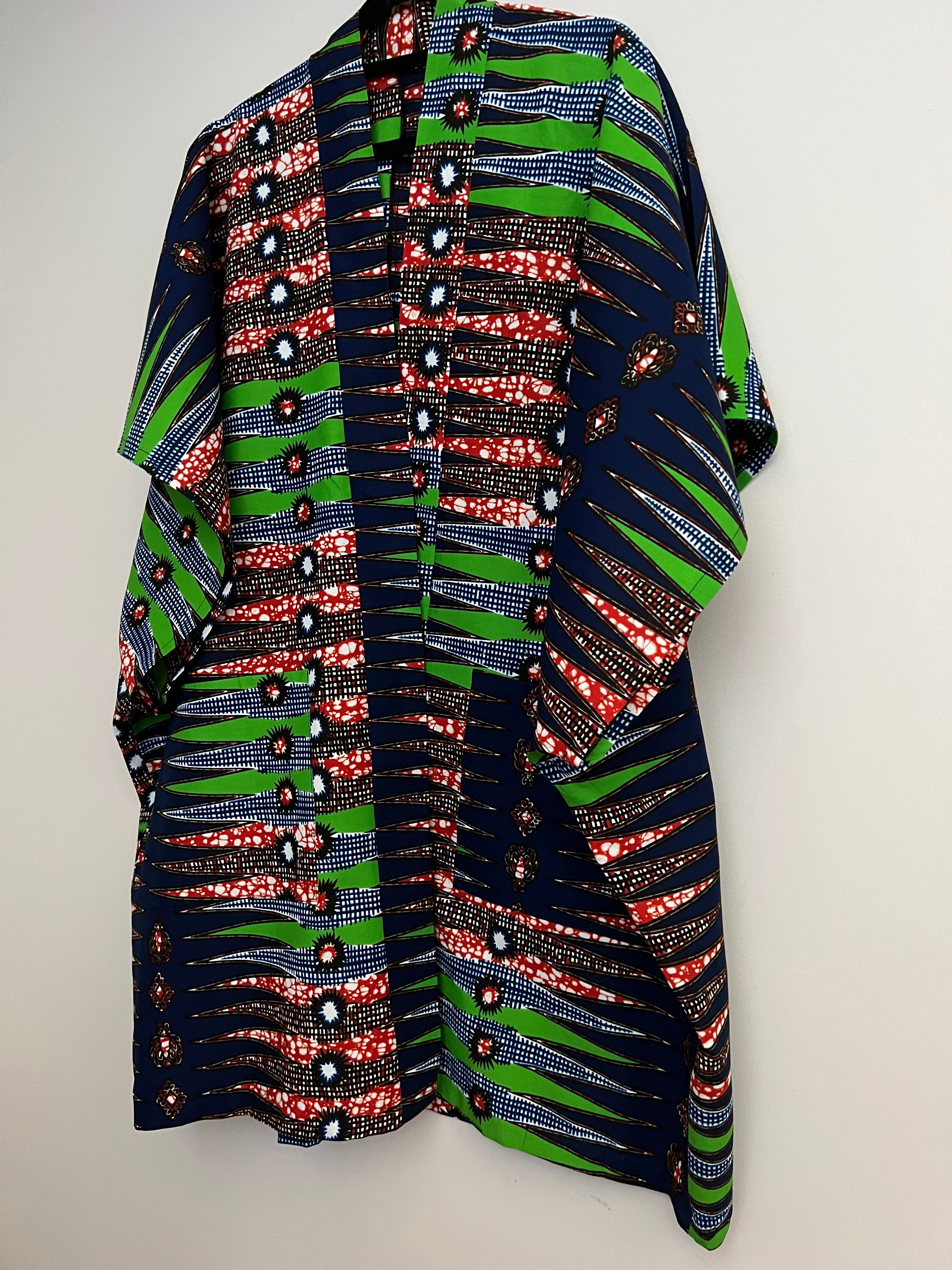 African Print Kimono - Arrow