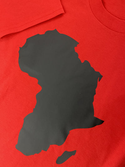 Afrika Map T-Shirt - R/B